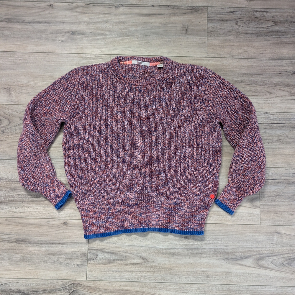 Scotch & Soda Cozy Knit Sweater - Red and Blue Size XLarge - Picture 1 of 4
